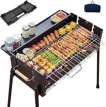 Amazon | バーベキューコンロ bbq コンロ 折りたたみ 焚き火台 大型 8
