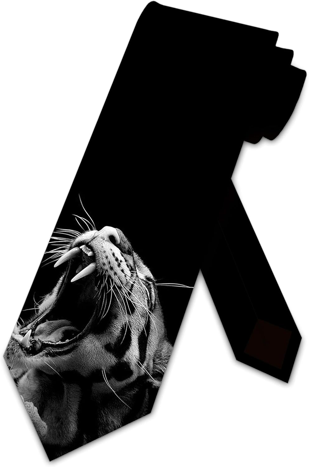 Three Rooker Animal Ties Mens Black and White Necktie Animals Neckties Wild Tie