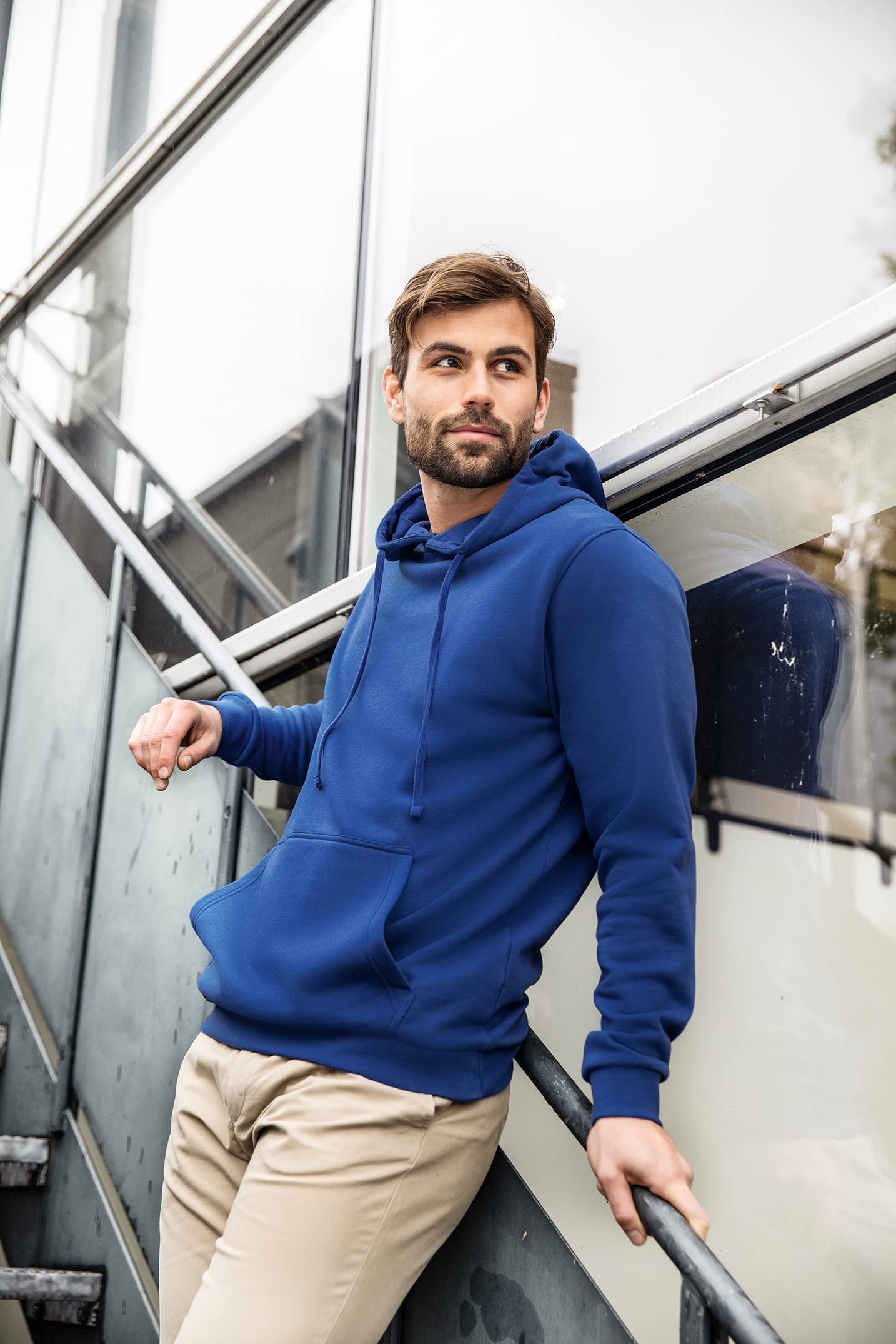 James & Nicholson Herren Basic Kapuzensweat - Klassischer Hoody mit Kängurutasche