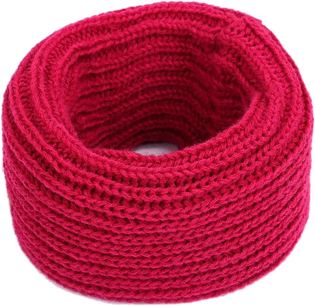 Baby Kids Solid Color Cable Winter Knit Infinity Scarf Neck Warmer