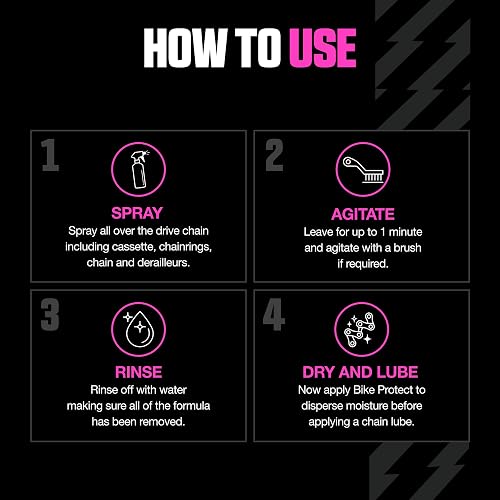 Muc-Off Drivetrain Cleaner - Biodegradable Bike Chain Cleaner and Degreaser Spray - Fast-Acting Cleaning Spray for Chain and Drivetrain, MTB Road Gravel BMX - 500ml - 6
