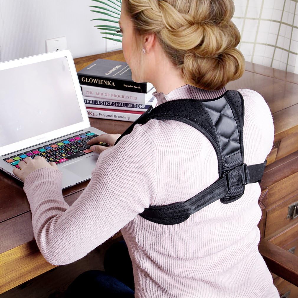 Sports Posture Corrector Spinal Support - Adjustable Shoulder, Back Belt - Physical Therapy Posture Brace for Men or Women - Back, Shoulder, and Neck Pain Relief - Posture Trainer