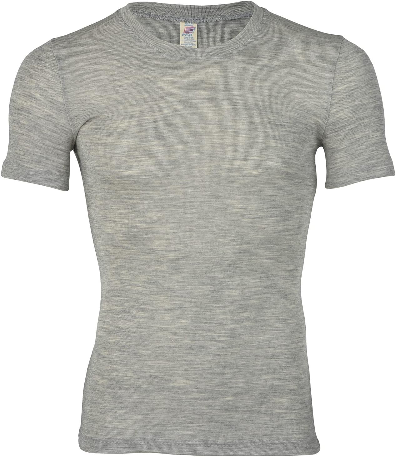 Men's Thermal Underwear: Base Layer Short Sleeve T-Shirt Top, Organic Merino Wool Silk