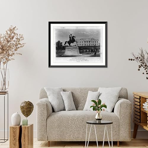 Miniatura 2 de Historic Framed Print, Mill's colossal equestrian statue. Of General Andrew Jackson, 17-7/8" x 21-7/8"