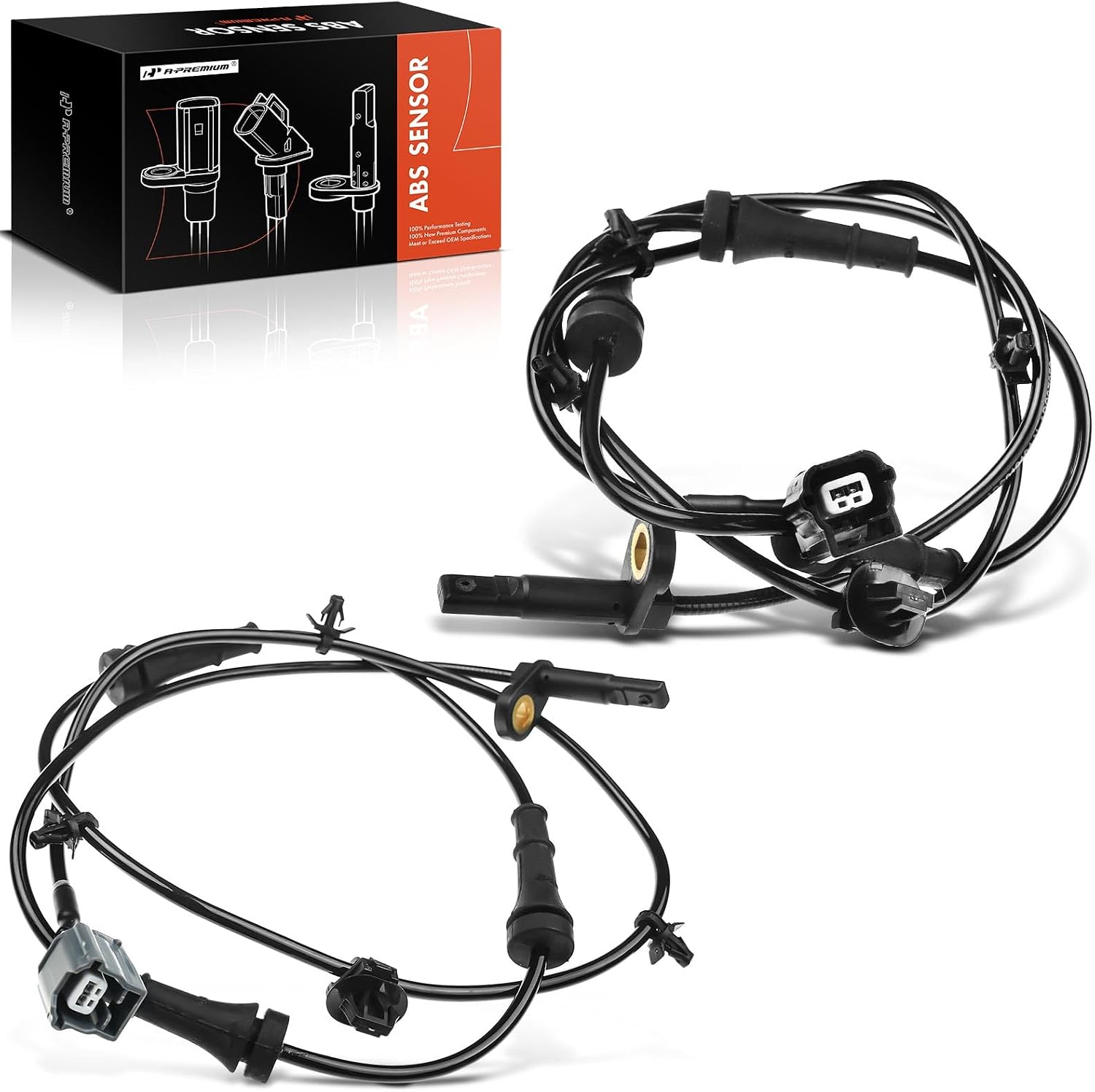 A-Premium ABS Wheel Speed Sensor Compatible with Nissan Models - Murano 2015-2020 - Rear Driver and Passenger Side, 2-PC Set, Replace# 47900-5AA0A, 47901-5AA0A