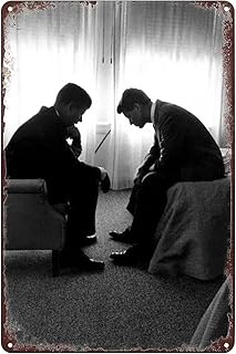 JFK RFK Poster Vintage Metal Tin Sign Wall Art Plaque Decor for Home Bar Pub Club Cafe 8x12 inch