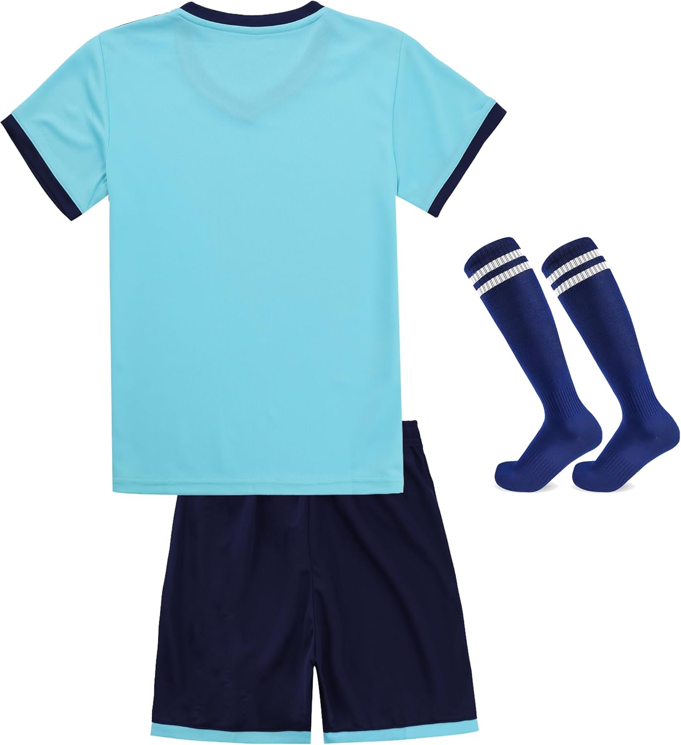 Hiheart Boys Quick Dry Soccer Jersey and Shorts with Socks Football Team Uniform