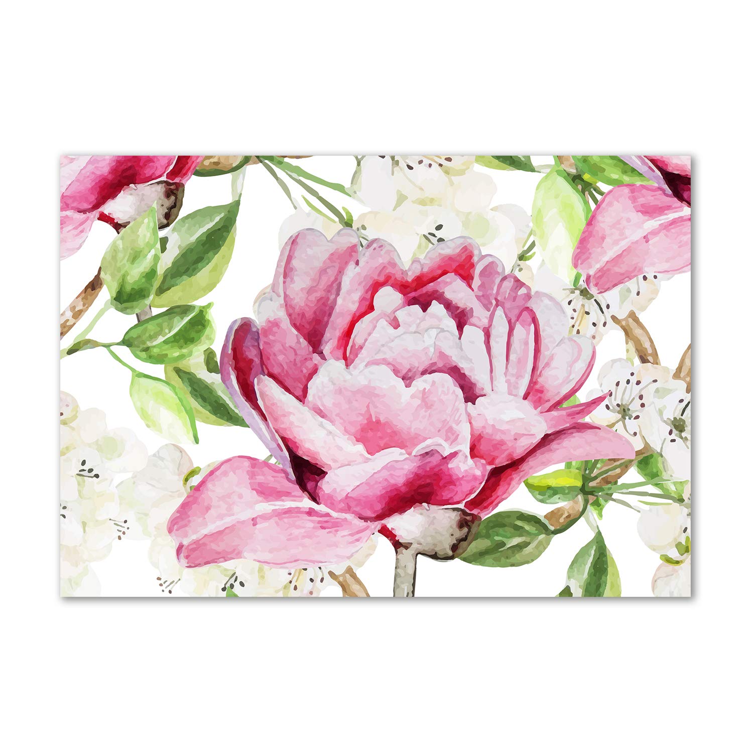 Tulup acrylic glass mural art image sur verre plastique pivoines