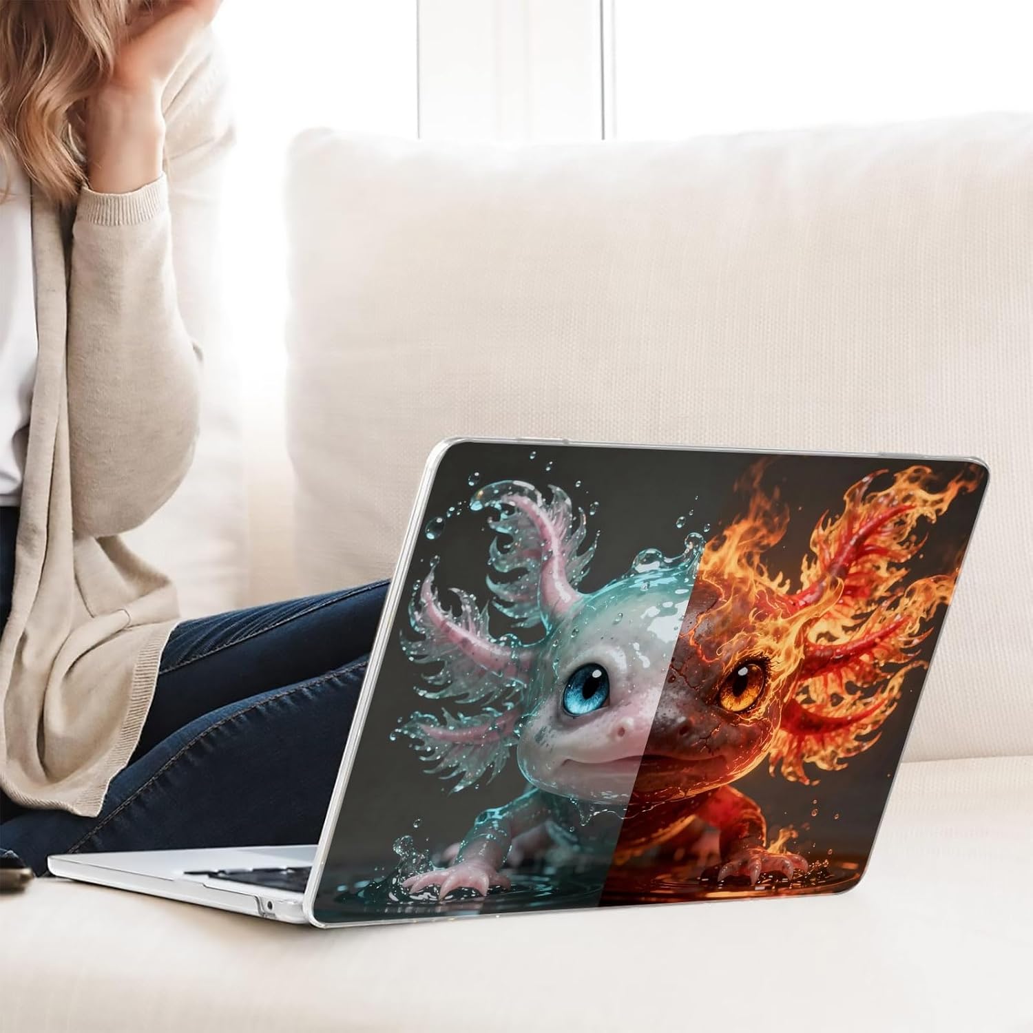 Compatible with MacBook Neo 13-inch, Hard Shell Case with Keyboard Cover and Screen Protector (A3404 A18 Pro chip, 2026 Release) - Axolotls MC22299