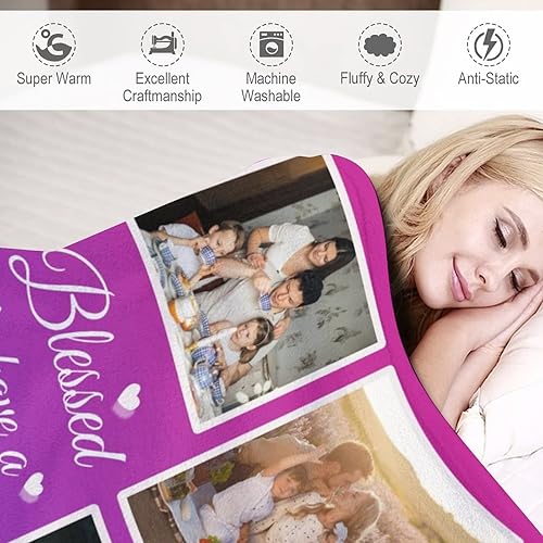 Miniatura 8 de HUGLAZY Regalos para el tío, mantas personalizadas con fotos, regalos para el día del padre, regalos de cumpleaños con fotos, mantas de fotos,