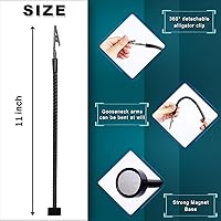 Vista 2 de Paquete de 2 Manos de Ayuda Magnéticas para Soldadura, Brazos de Metal de Cuello de Ganso Flexibles para Soldadura de Electrónicos de Automóviles