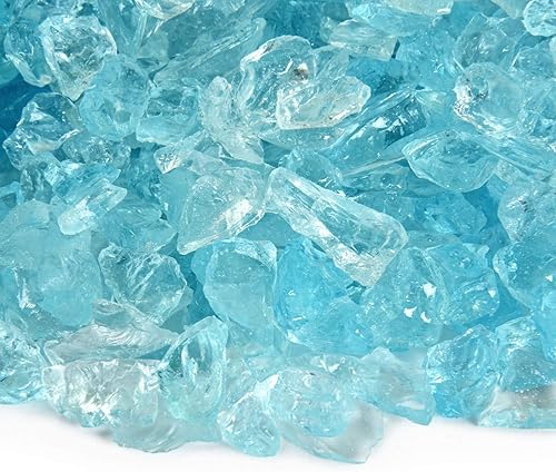 Miniatura 2 de Teal Lagoon - Vidrio de fuego triturado para hogueras o chimeneas de interiores y exteriores  10 libras  38 pulgadas - 12 pulgada