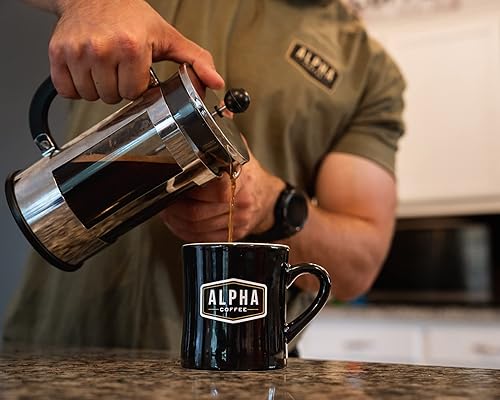 Miniatura 6 de Alpha Coffee Charlie Don't Surf - Café gourmet prémium de 16 onzas  Café molido por goteo de mezcla Kona  Propiedad de veteranos - Café tostado