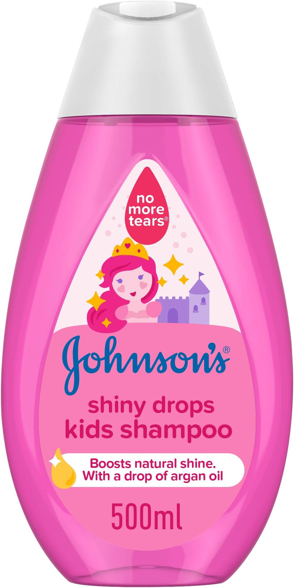 Johnson's Toddler & Kids Shampoo Shiny Drops (1x 500ml), Gentle and Dye-Free Shampoo for Soft, Shiny Hair, Formulated for Sensitive Scalps and Delicate Hair, Suitable for Daily Use