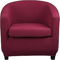 Vista 13 de Lellen Funda para silla de club con funda de cojín de asiento, fundas de sofá, fundas redondas para silla de bañera, funda protectora de sillón