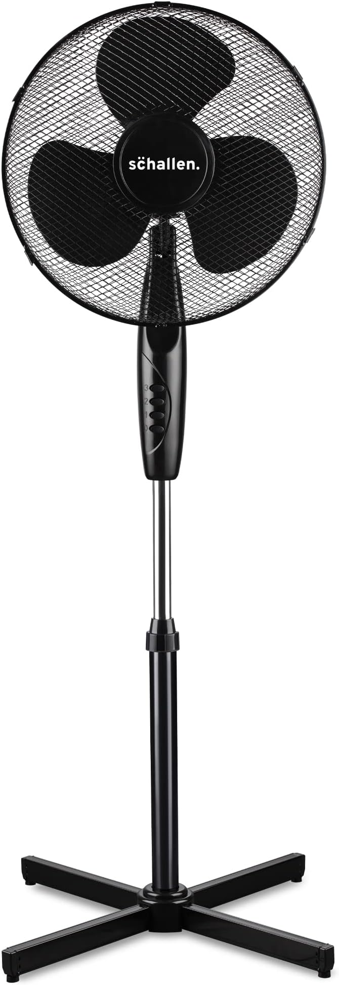 Schallen 16" Electric Oscillating Floor Standing Tall Pedestal Air Cooling Fan (Black)