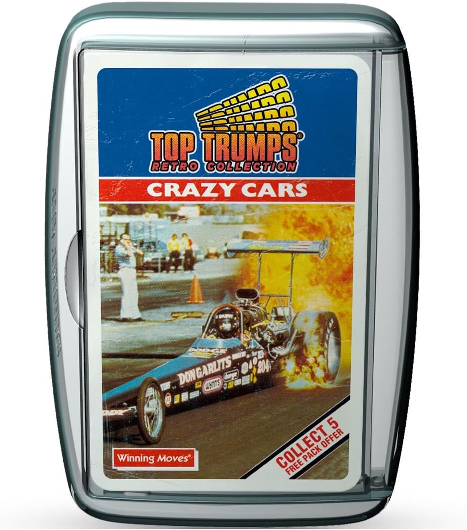 Crazy Cars Retro Top Trumps Card Game