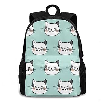 Amazon.co.jp: リュックサック リュック バックパック 猫柄 青い