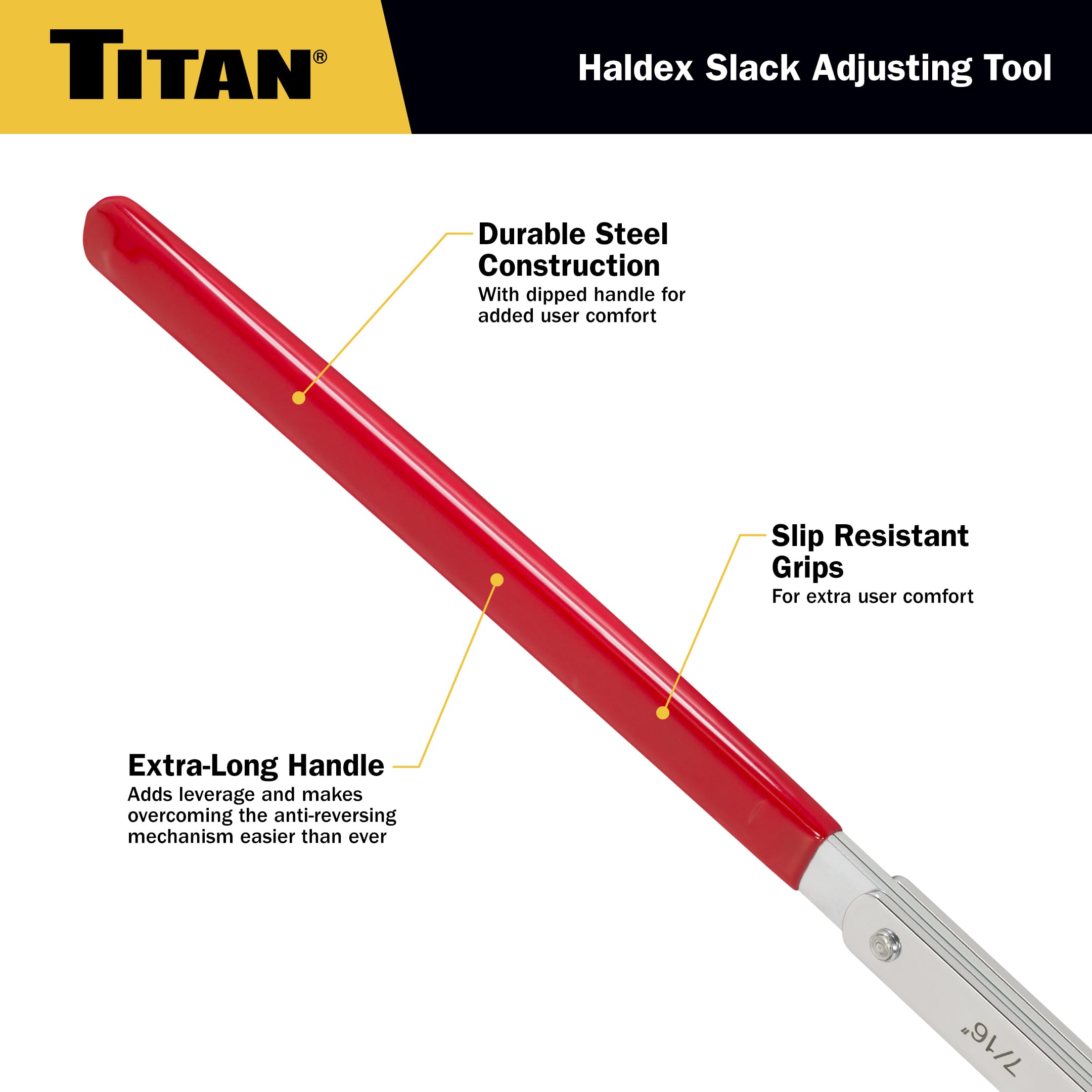 Titan 85511 7/16-Inch XL Slack Adjusting Wrench, Factory - Image 4