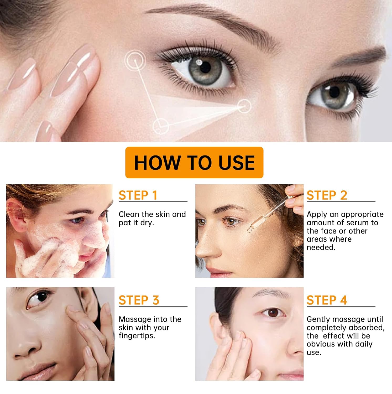 Caffeine Solution 5% + EGCG, Caffeine Eye Serum For Face, 30 ML/ 1 PCS Moisturizing Under Eye Solution For Reduces Dark Circles & Puffiness.