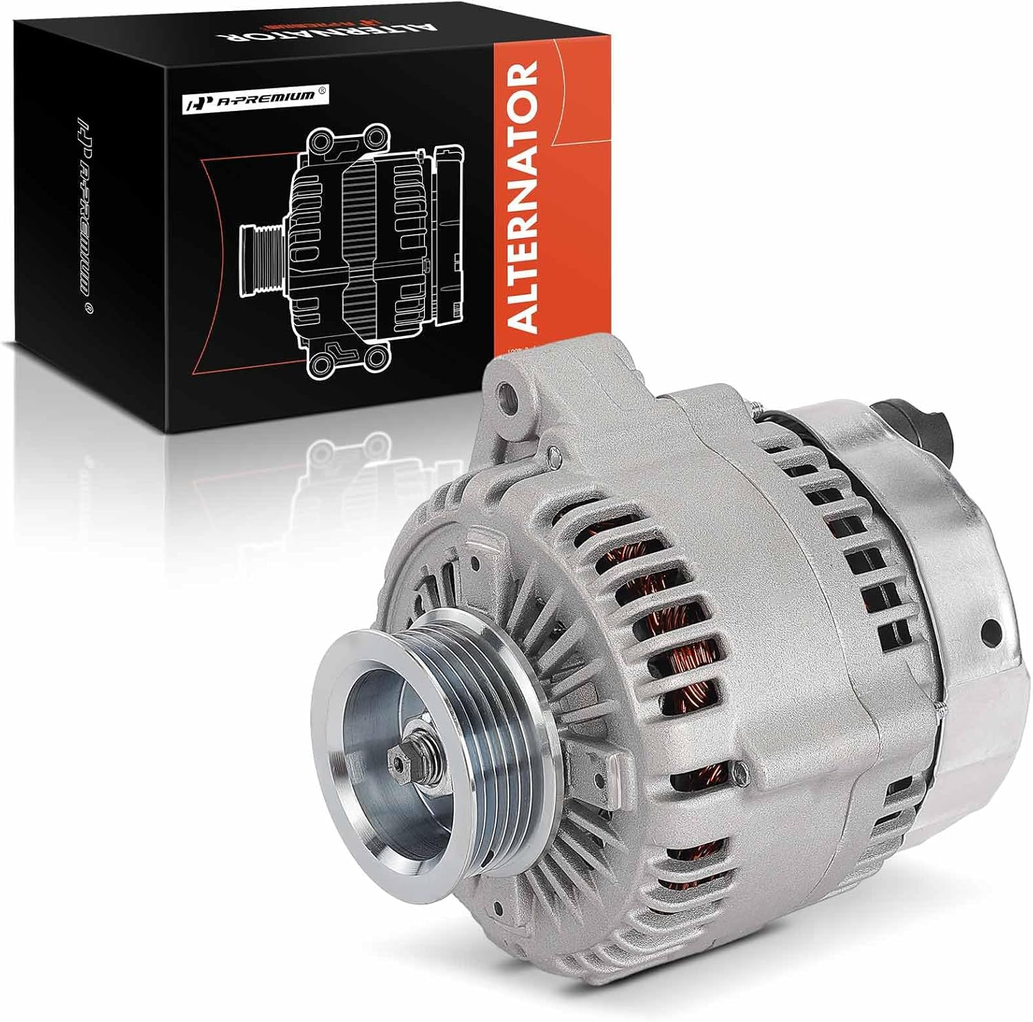 A-Premium Alternator Compatible with Honda Odyssey 2000 3.5L & Acura TL 1999-2003, CL 2001-2003, 12V 105A 6-Groove Pulley Clockwise, Replace# 06311P8EA21RM, 06311PGE506RM