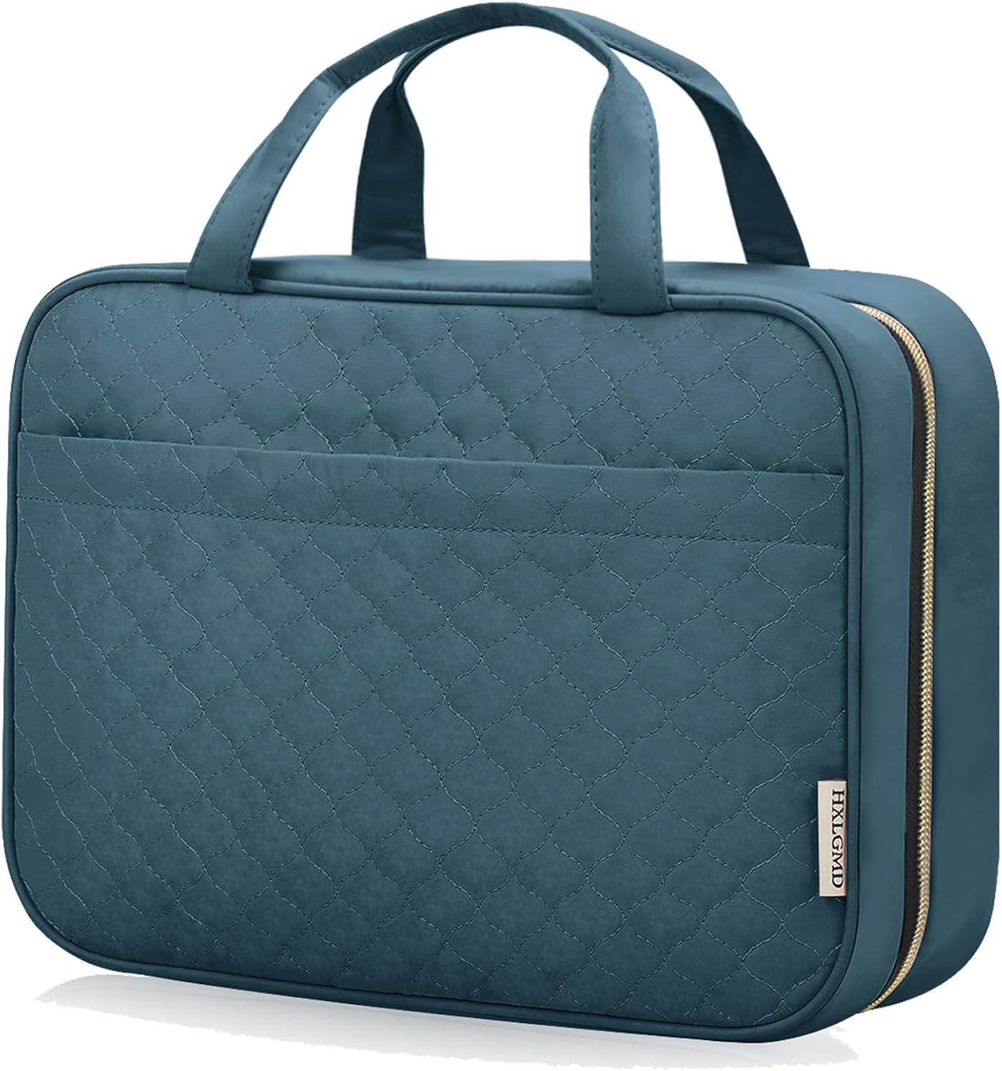 HXLGMD Travel Size Toiletry Bag for Women, Portable Cosmetic Bag with Hanging Hook, Travel Essentials Water-resistant Makeup Organizer for Accessories, Shampoo, Full-size Container, Toiletries