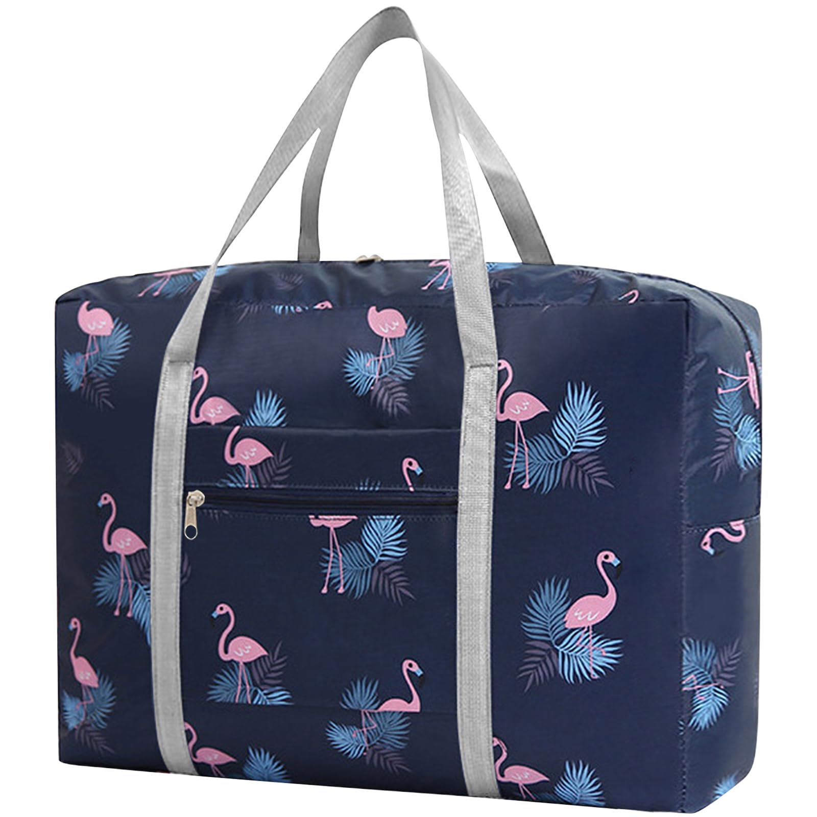 Travel Bag Carry on Duffel Bag Foldable Luggage Bag Spirit Airlines Personal Item Bag Sports Gym Bag Weekender Overnight Bag Nylon Travel Duffel for Women, Flamingo, Travel Bag