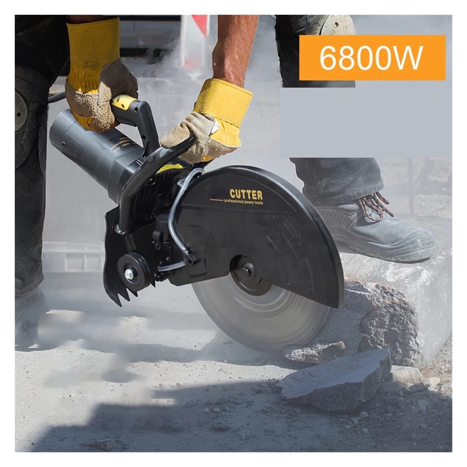 Sierra Circular eléctrica de 6800W, cortadora portátil ajustable de ángulo multifunción con cuchillas, cortador de azulejos de piedra de Metal y madera(Without blade)