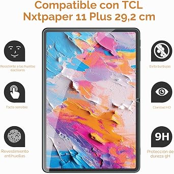 Hianjoo 2 Pieces Screen Protector Compatible with TCL NXTPAPER 11 Plus 11.5 Inches, Premium Glass Screen Protector Tablet Tempered Glass [9H Hardness High Clarity]