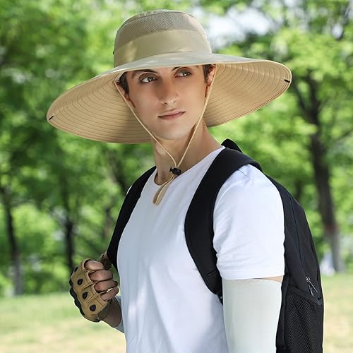 Vista 89 de Women Wide Brim Face Mask Sun Hat Detachable Neck Face Flap Ponytail UV Protection Visor Hat Garden Fishing Hiking