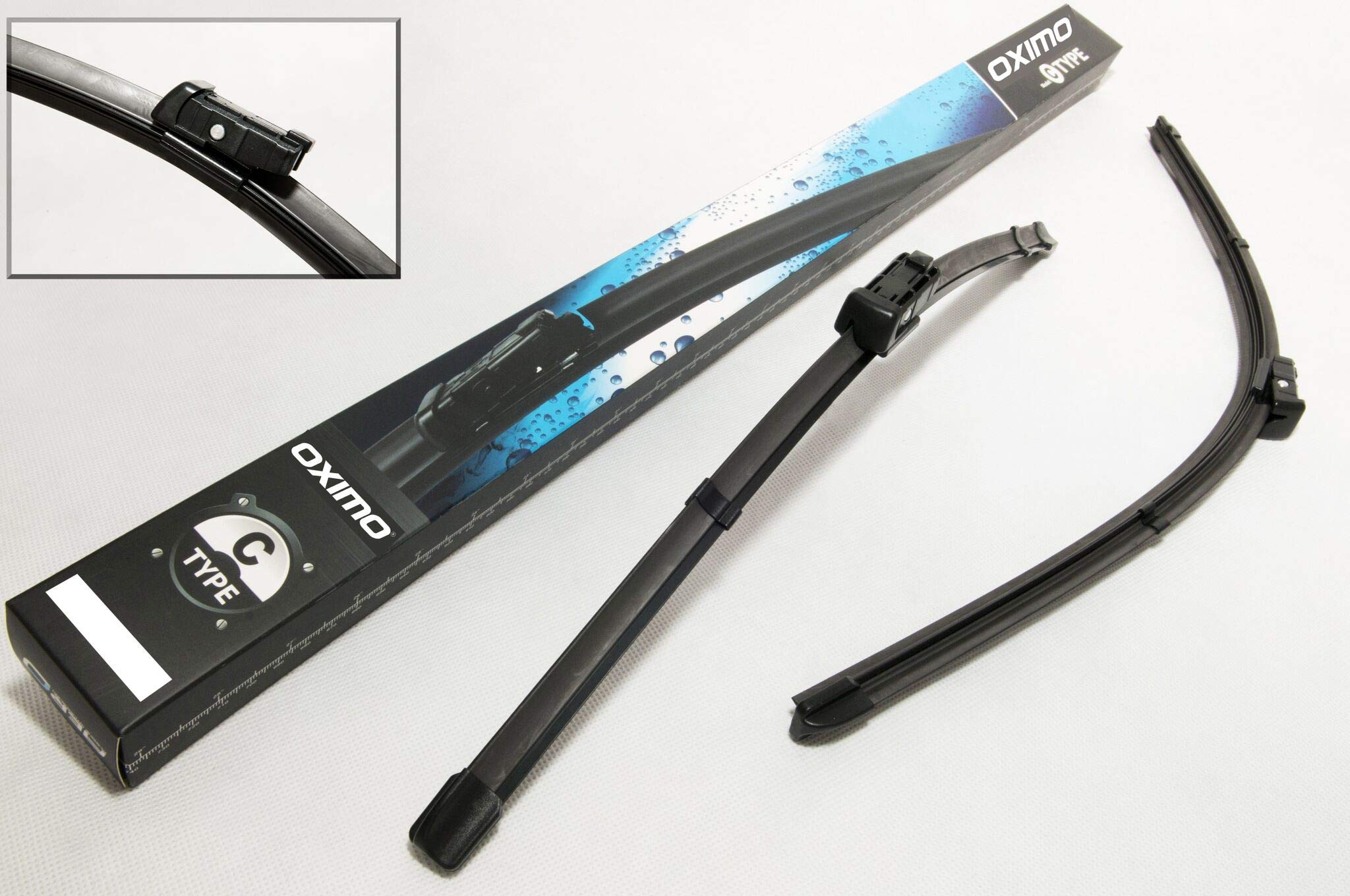 Tergicristalli Oximo Wc400650 Per Fiat 500 (2007+) E Ford Ka (2010+) | Coppia 600mm E 350mm
