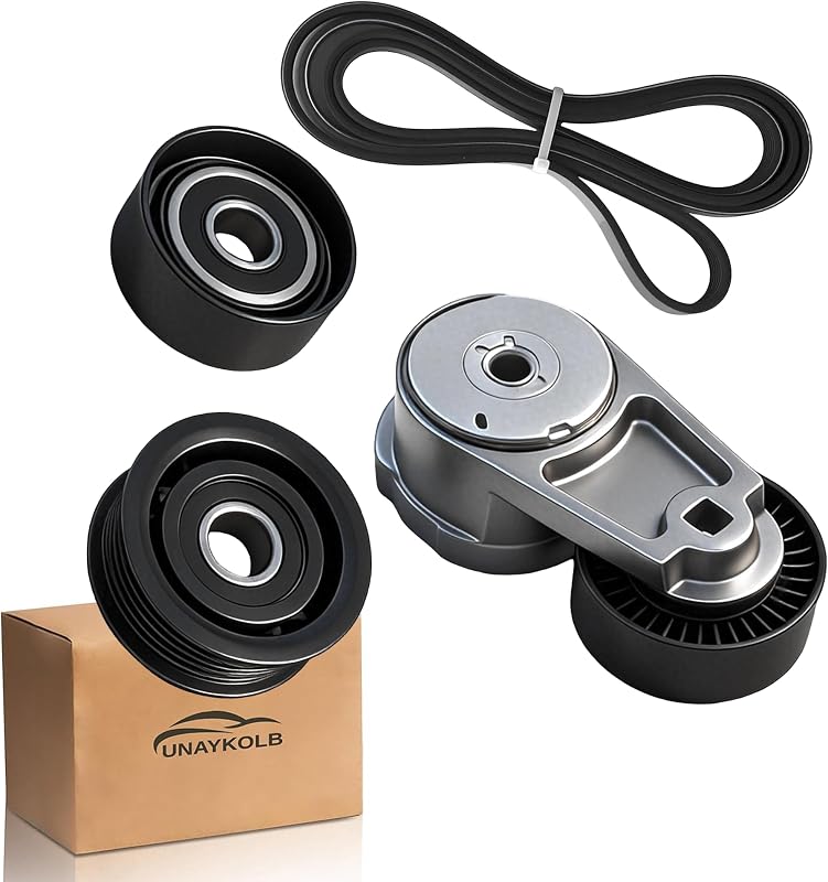 Kit de correia serpentina UnayKolb com tensionador e polias guia para Ram ProMaster – UK107-250