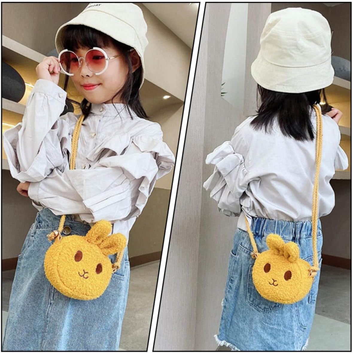 Cartoon Rabbit Velvet Coin Purse for Coins and Small Essentials