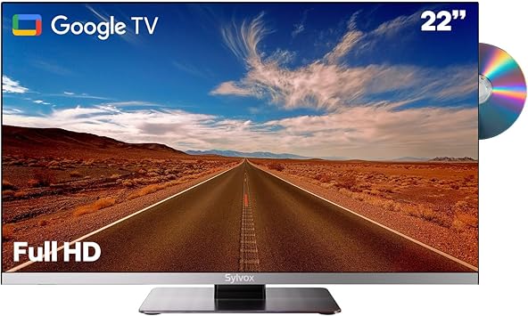 SYLVOX 22 inch RV TV, 12V Smart TV with DVD Player Built-in, 1080P FHD | AC/DC Power, 9-32V Wide Voltage, Low Energy Consumption, Bezel Less, Seismic Design, for Car RV Camper Truk Boat & Home Use