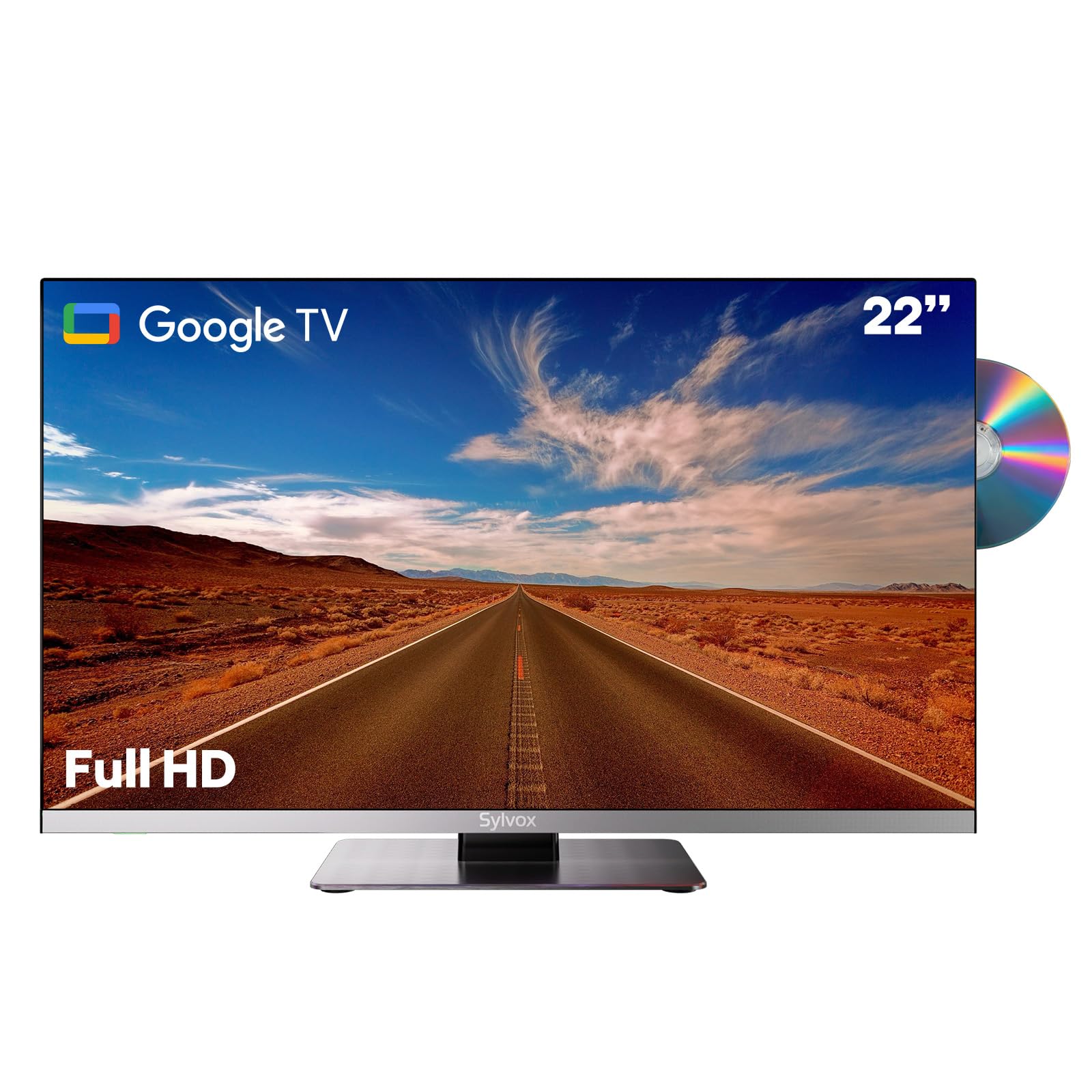 SYLVOX Smart RV TV, 22inch TVs with DVD Player Built-in