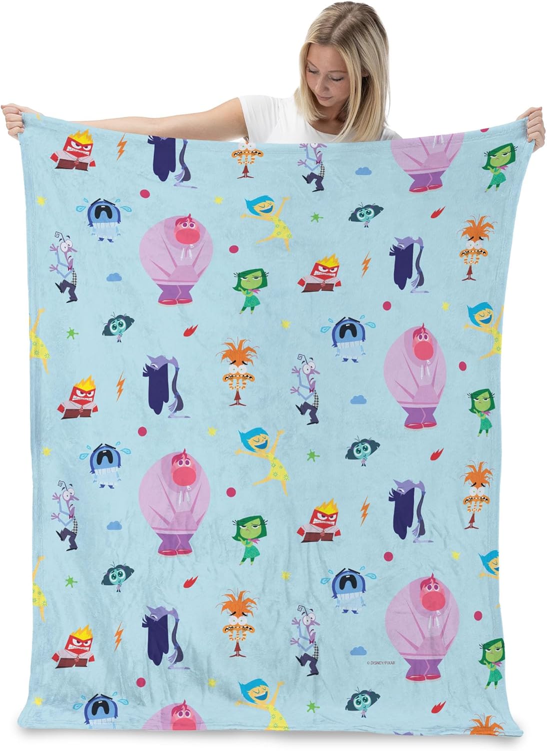 Disney's Inside Out 2, Emotions Pattern, Silk Touch Throw Blanket, 40 x 50 Inches