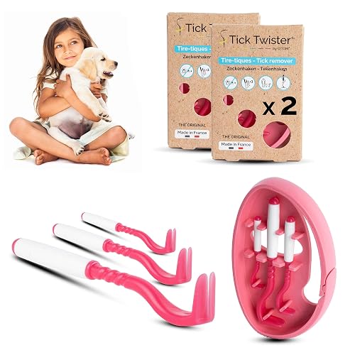 Tick Twister Tire Tique para perro, gato y humano (juego de 2 juegos de 3)