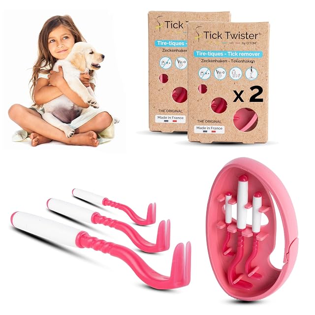 Tick Twister Tire Tique para perro, gato y humano (juego de 2 juegos de 3)