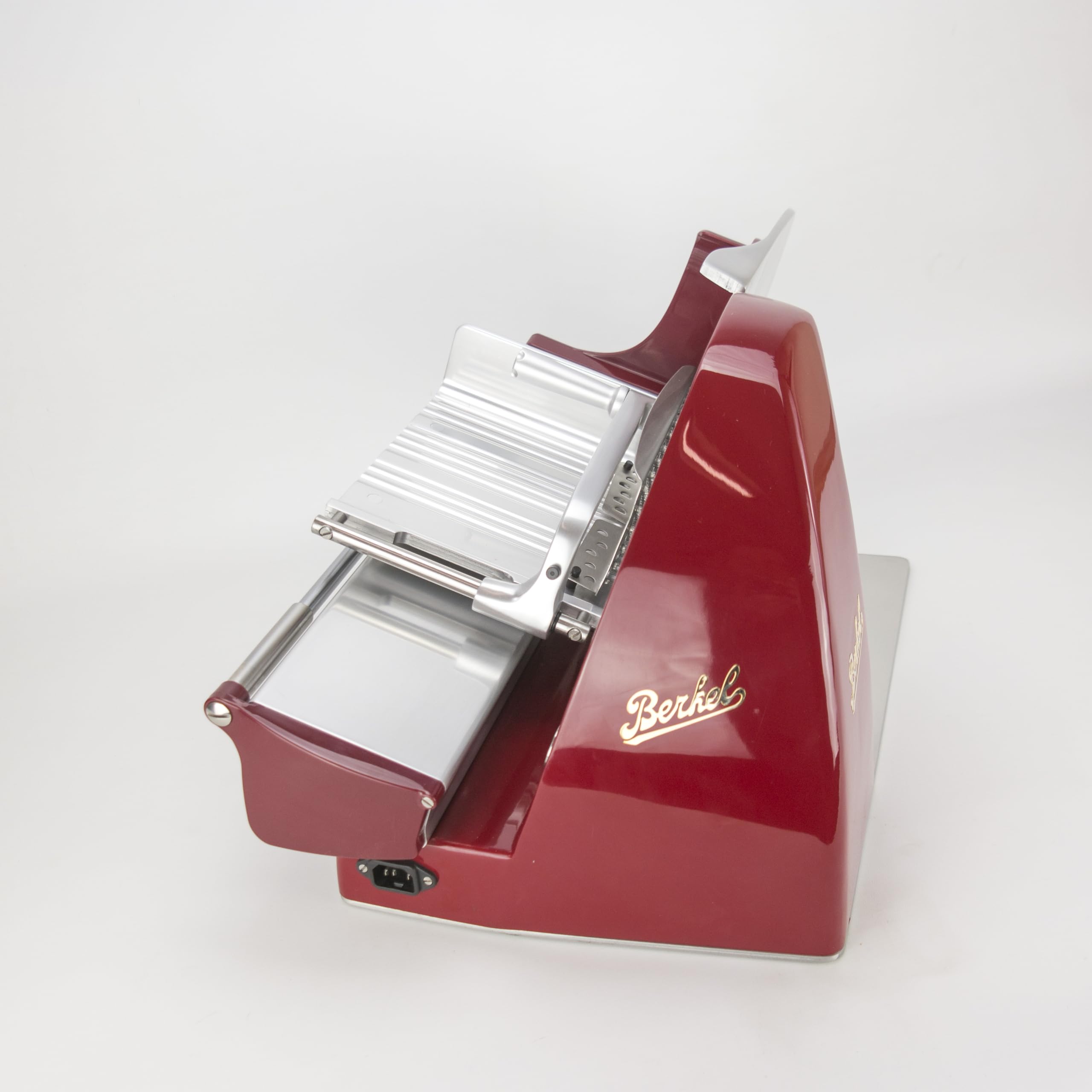 Palatina Werkstatt ® Bundle | Berkel – Tagliapasta elettrica Home Line 250 – Rosso, modello 2022 + tagliere in legno realizzato a mano