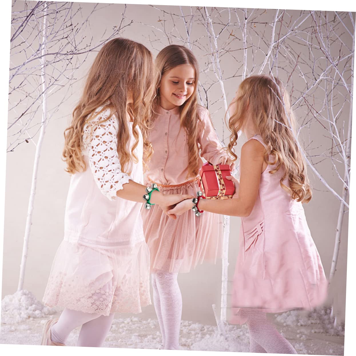 LIFKOME Dance Wrist Bells 20 Pcs Jimgle Bells for Christmas Birthday Party Random Color