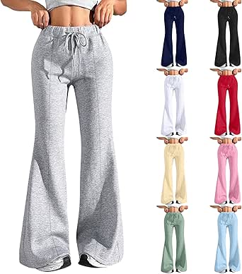 Amazon.com: Wide Leg Sweatpants Women High Waisted Baggy Drawstring