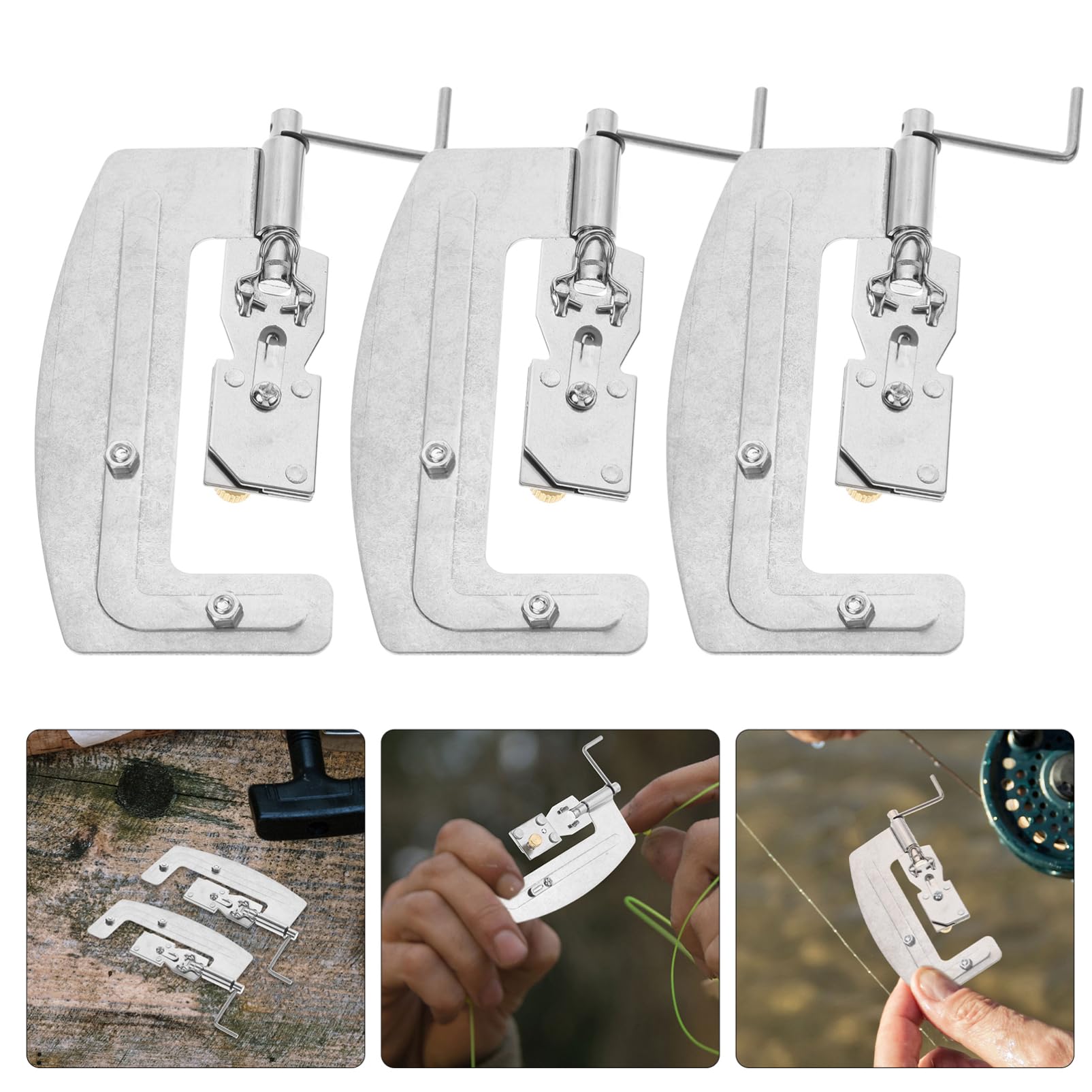 Toddmomy 20pièces Outil De Nouage De Hameçon Inoxydable pour Montage Facile Et Rapide des Lignes De Résistant Aux Intempéries Et Durable