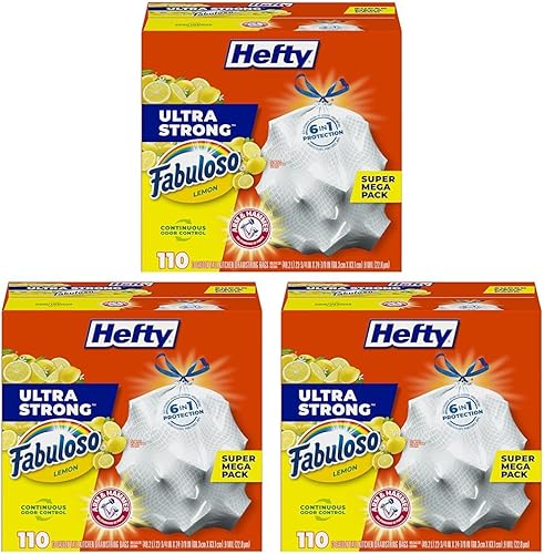 Miniatura 32 de Hefty - Bolsas para Basura Para Cocina, Altas, Ultra Fuertes, Aroma a Lavanda y Vainilla Dulce, 13 Galones, 80