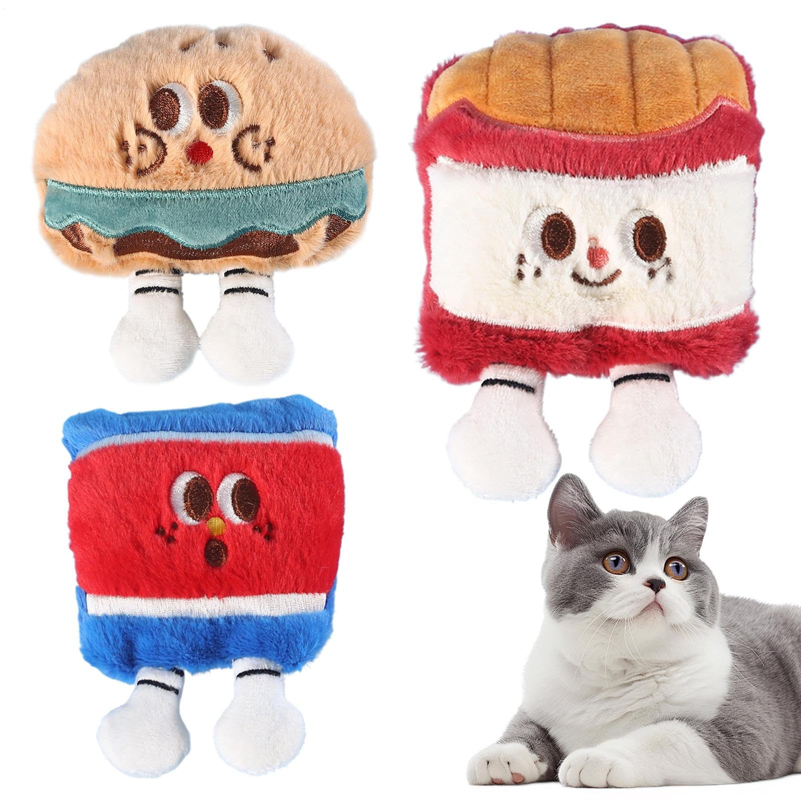 Gatito sin aburrimiento gracias al peluche de hierba gatera masticable