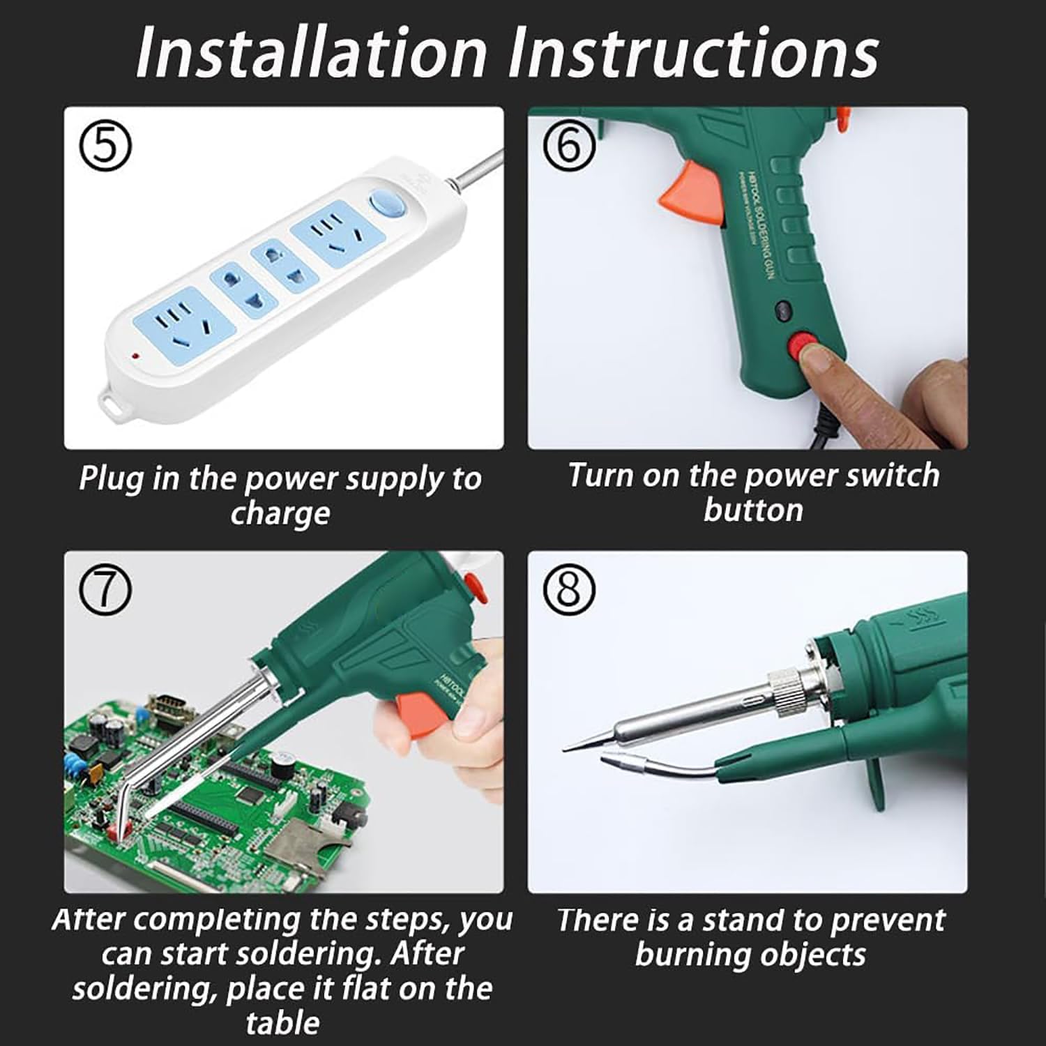 Ayyecoeeye Ensemble de 5 pièces de soudeur polyvalent Ayyecoeeye Pistolet de soudage laser industriel chauffant à l'intérieur, avec fil de soudure 2box