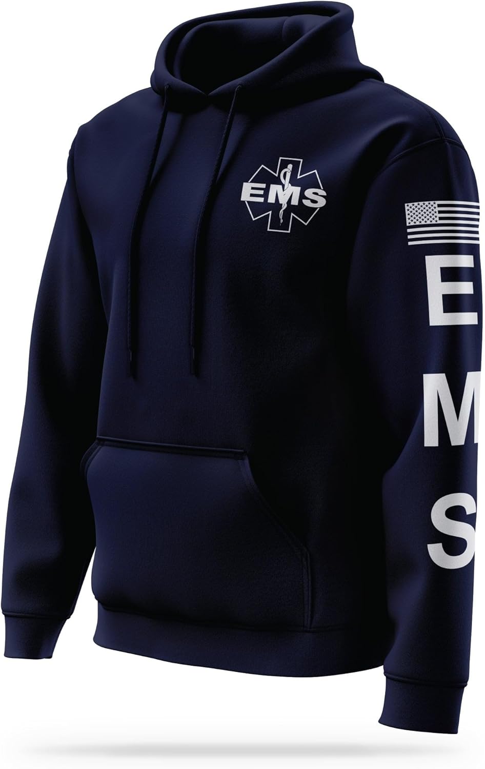EMS Utility Hoodie - USA Patriotic Apparel - 100% Polyester for Odor Free, Moisture-Wicking Quick Dry Comfort.
