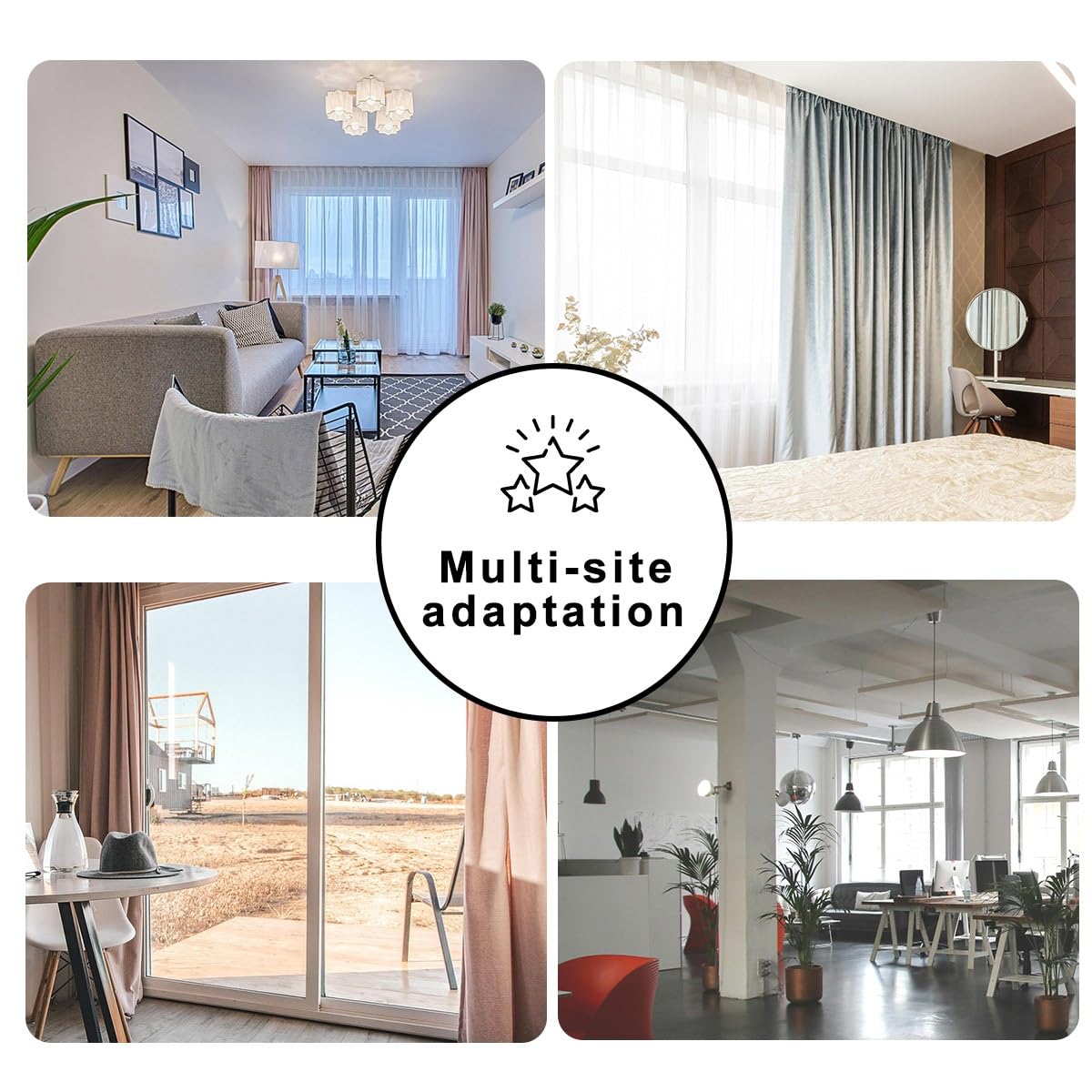 Sistema de riel deslizante de doble montaje en techo, rieles ajustables de 3,2 m para divisor de habitación, sala de estar y dormitorio, fácil de instalar, acabado blanco, ideal para decoración del