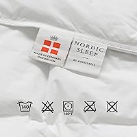 Vista 7 de FOSSFLAKES Almohada de apoyo para el cuello para personas que duermen de lado con funda, almohada ergonómica, relleno alternativo de plumón 23.6 x