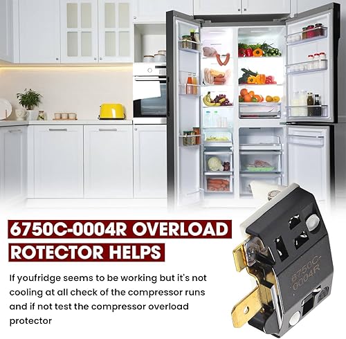 Miniatura 3 de Seentech 6750C-0005P Protector de sobrecarga para refrigerador - Compatible con LG - Reemplaza: AP4439459 1357963 AH3529540 EA3529540 6750C-0004R