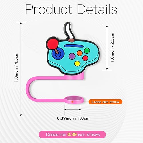 Miniatura 2 de 10 vasos con popote de juego para vaso Stanley, 0.394 in, protector reutilizable, puntas de popote para accesorios de taza (10 unidades, juego de